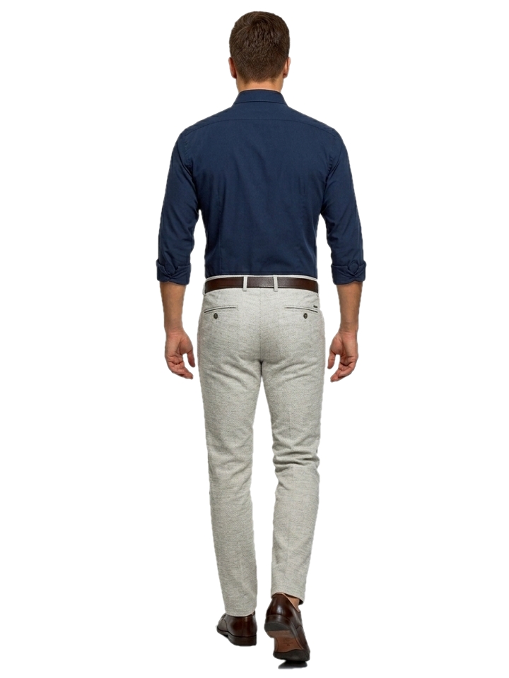 Pánske nohavice sivé so vzorom, P533