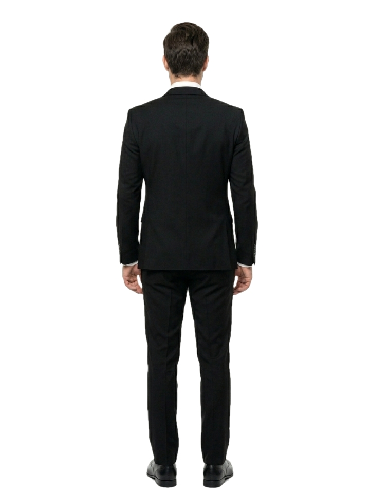 Pánsky oblek čierny vlnený, P10